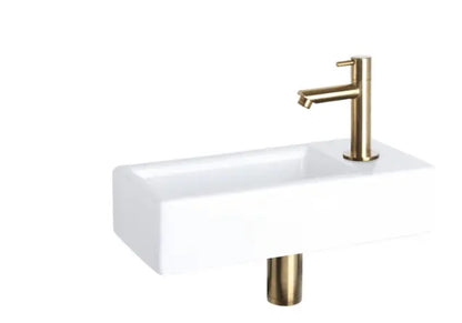 Sanisupreme fonteinset 38.5x18.5x9cm hura keramiek recht mat goud