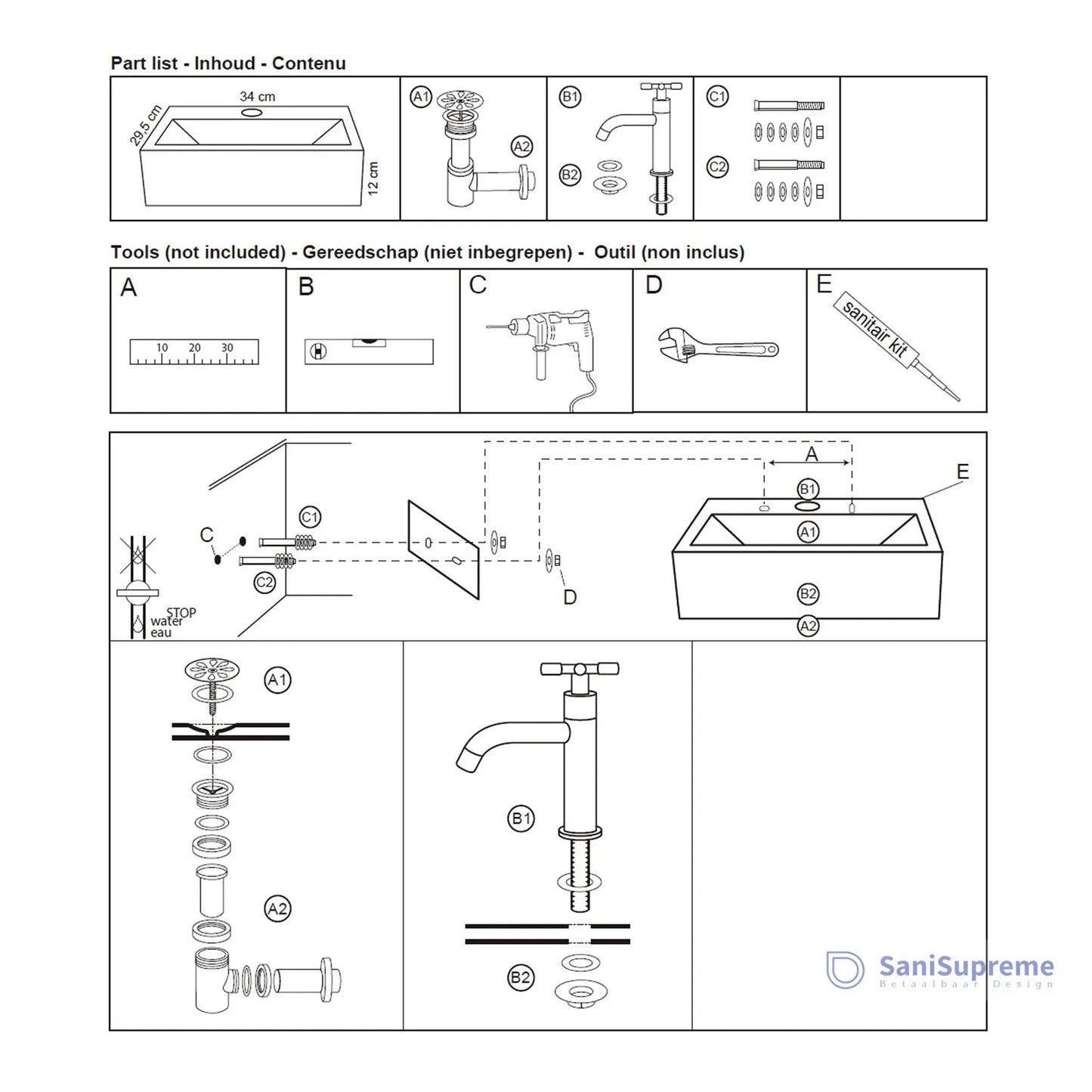 Sanisupreme fonteinset Argus complete set