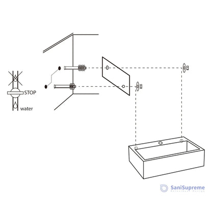 Sanisupreme fonteinset Bluestone complete set