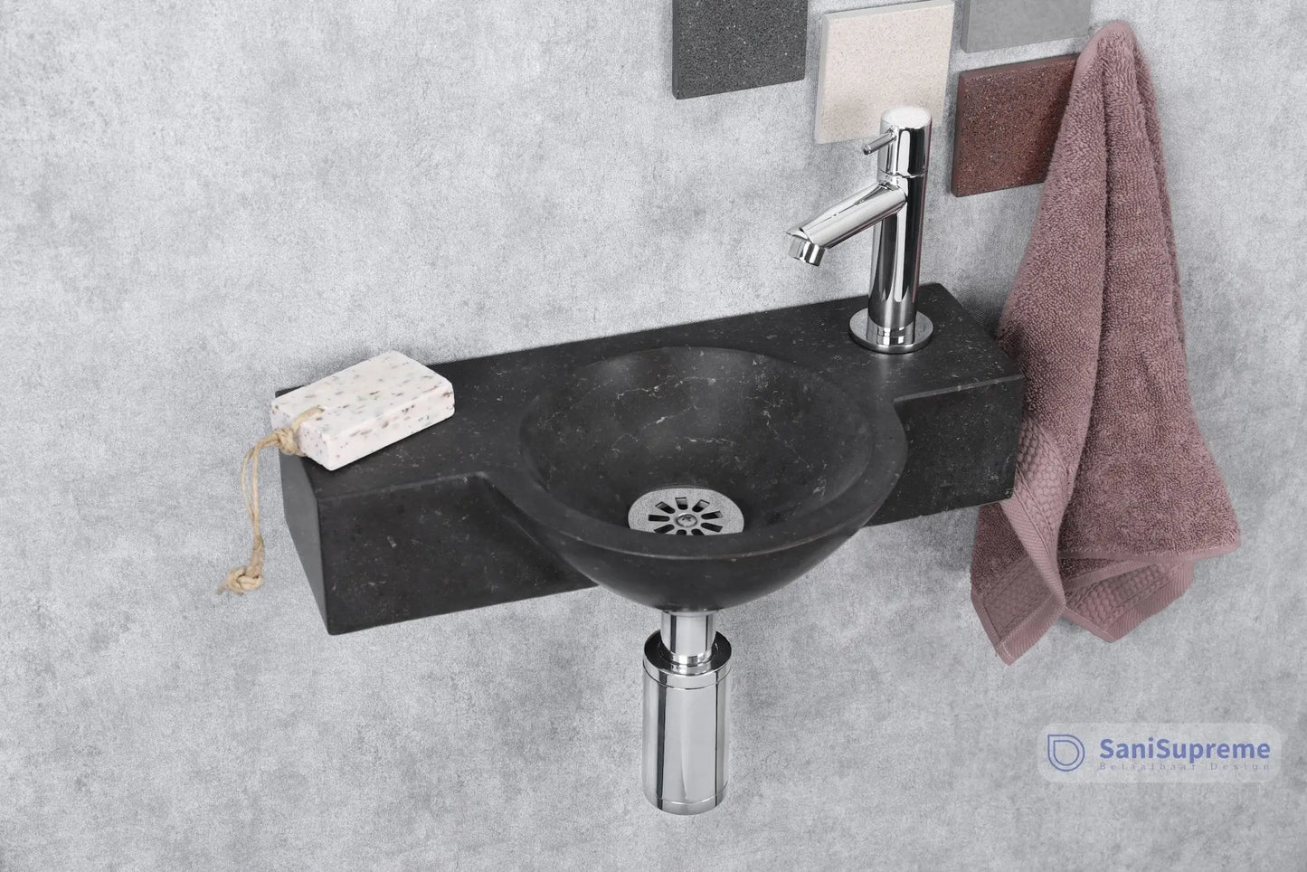 Sanisupreme fonteinset Teti Bombay Black complete set