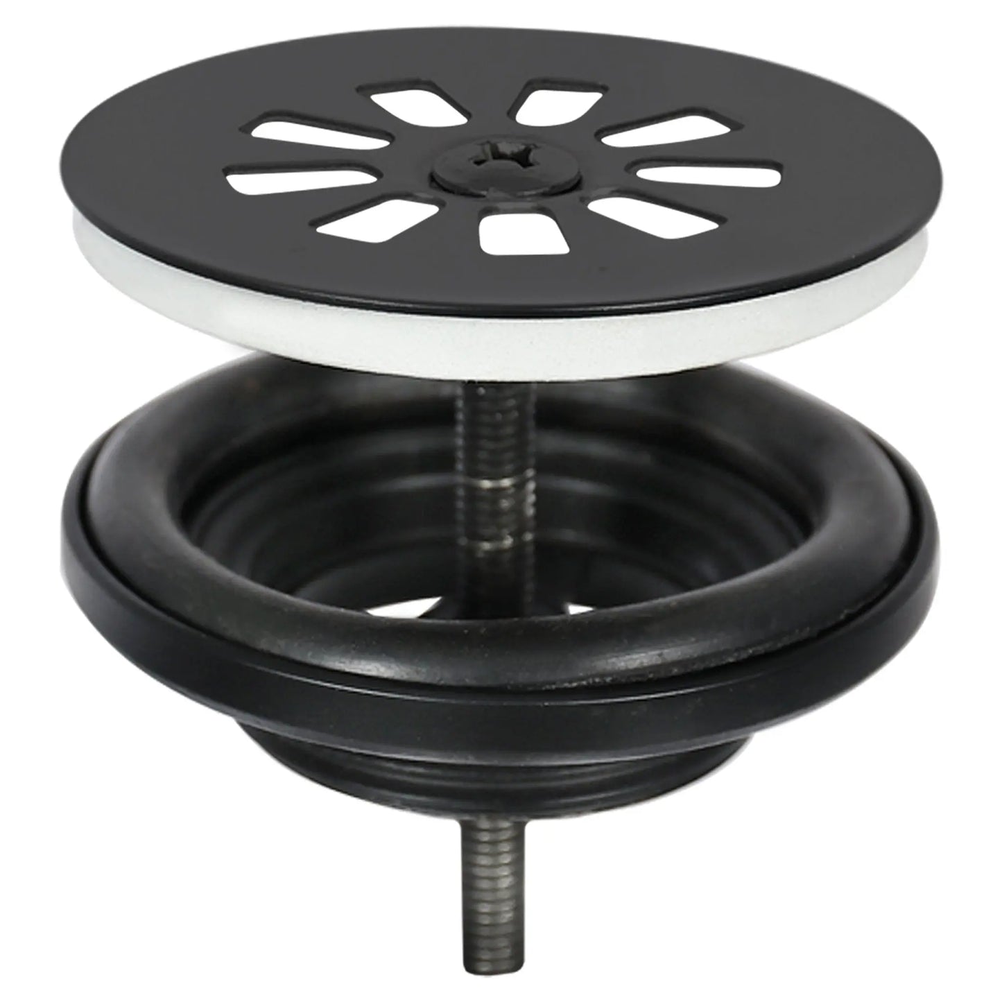 SaniSupreme Force Fonteinset 38.5x18.5x24.5cm 1 kraangat recht mat zwarte kraan met sifon en afvoerplug Beton Donkergrijs