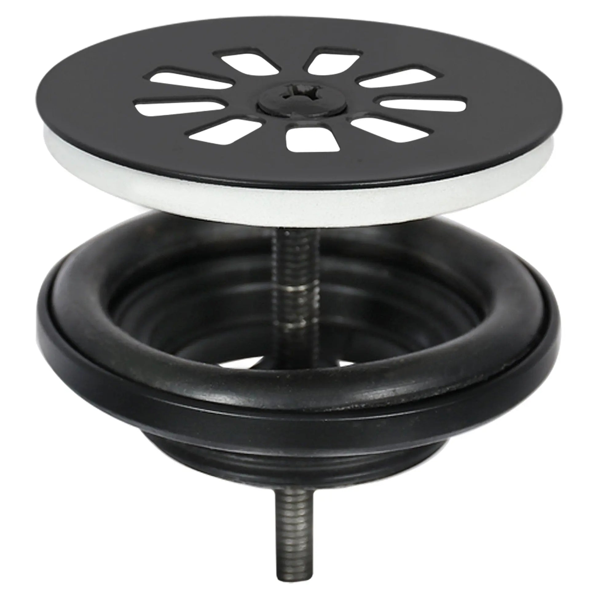 SaniSupreme Force Fonteinset Bombai 38.5x18.5x24.5cm 1 kraangat recht mat zwarte kraan met sifon en afvoerplug Rechthoek