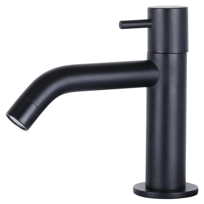 SaniSupreme Force Fonteinset Bombai 38.5x18.5x24.5cm 1 kraangat recht mat zwarte kraan met sifon en afvoerplug Rechthoek