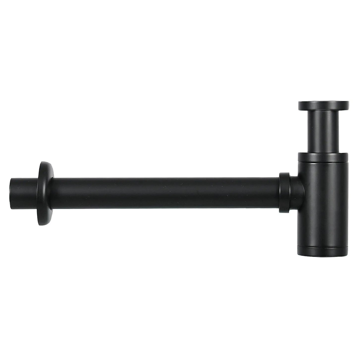 SaniSupreme Force Fonteinset Bombai 38.5x18.5x24.5cm 1 kraangat recht mat zwarte kraan met sifon en afvoerplug Rechthoek