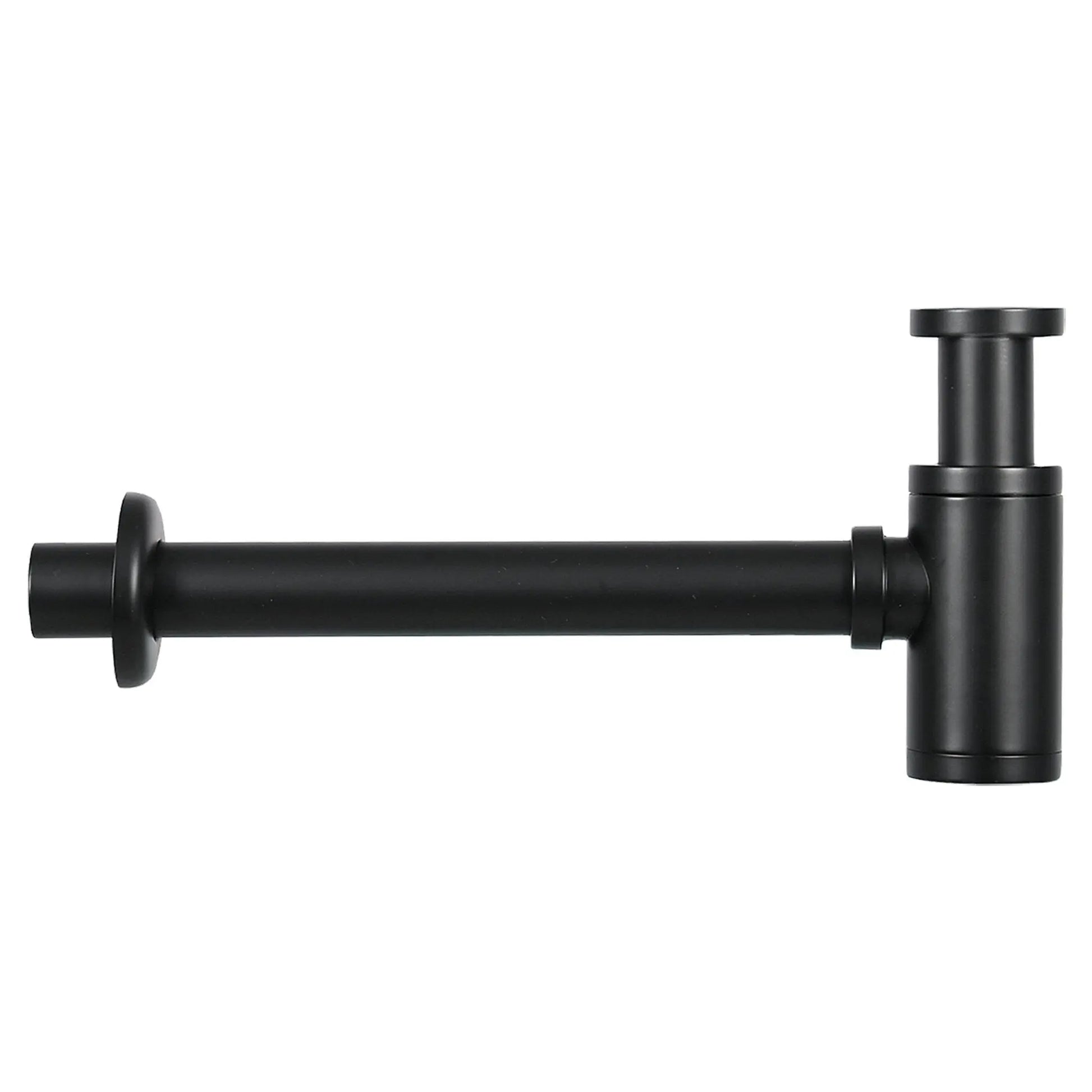 SaniSupreme Force Fonteinset Bombai 38.5x18.5x24.5cm 1 kraangat recht mat zwarte kraan met sifon en afvoerplug Rechthoek