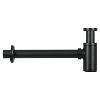 SaniSupreme Force Fonteinset Bombai 38.5x18.5x24.5cm 1 kraangat recht mat zwarte kraan met sifon en afvoerplug Rechthoek