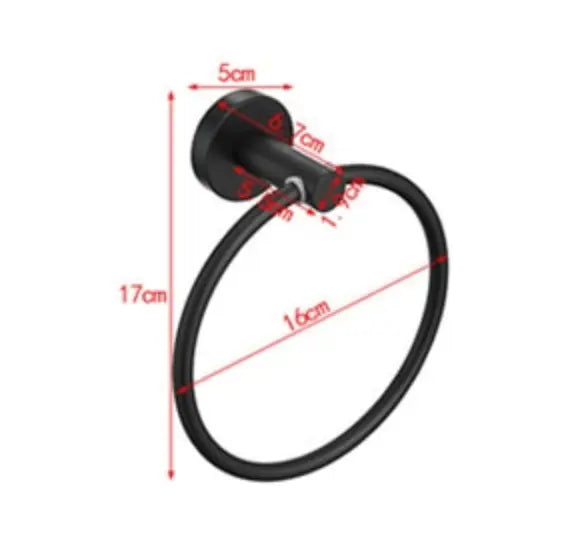 SaniSupreme Handdoek ring Yosemite mat zwart