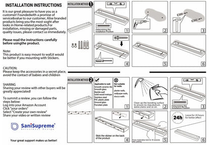 SaniSupreme Handdoekrek Colombia 40 cm mat zwart