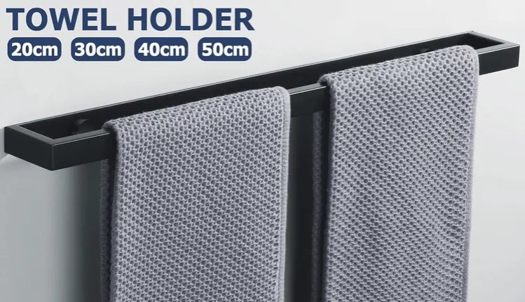 SaniSupreme Handdoekrek Colombia 40 cm mat zwart