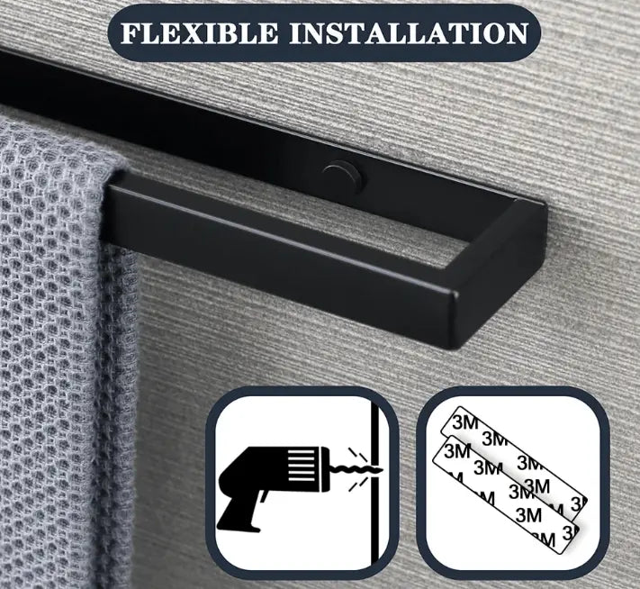 SaniSupreme Handdoekrek Colombia 40 cm mat zwart