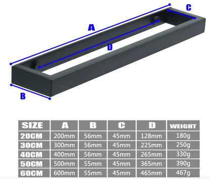 SaniSupreme Handdoekrek Colombia 50 cm mat zwart