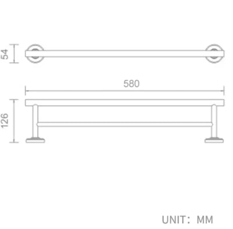 SaniSupreme Handdoekrek Yosemite dubbel chroom 58 cm.