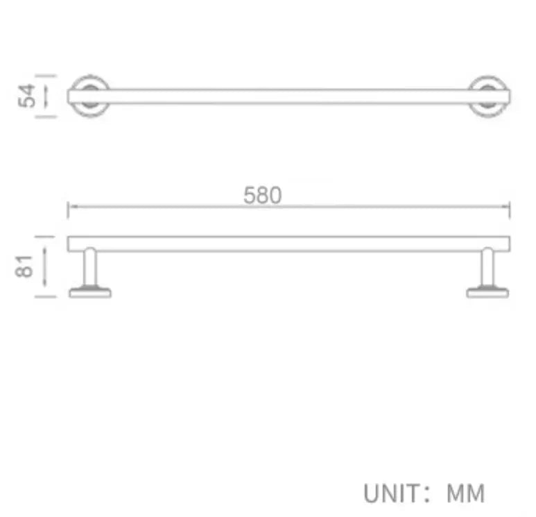 SaniSupreme Handdoekrek Yosemite enkel chroom 58 cm.