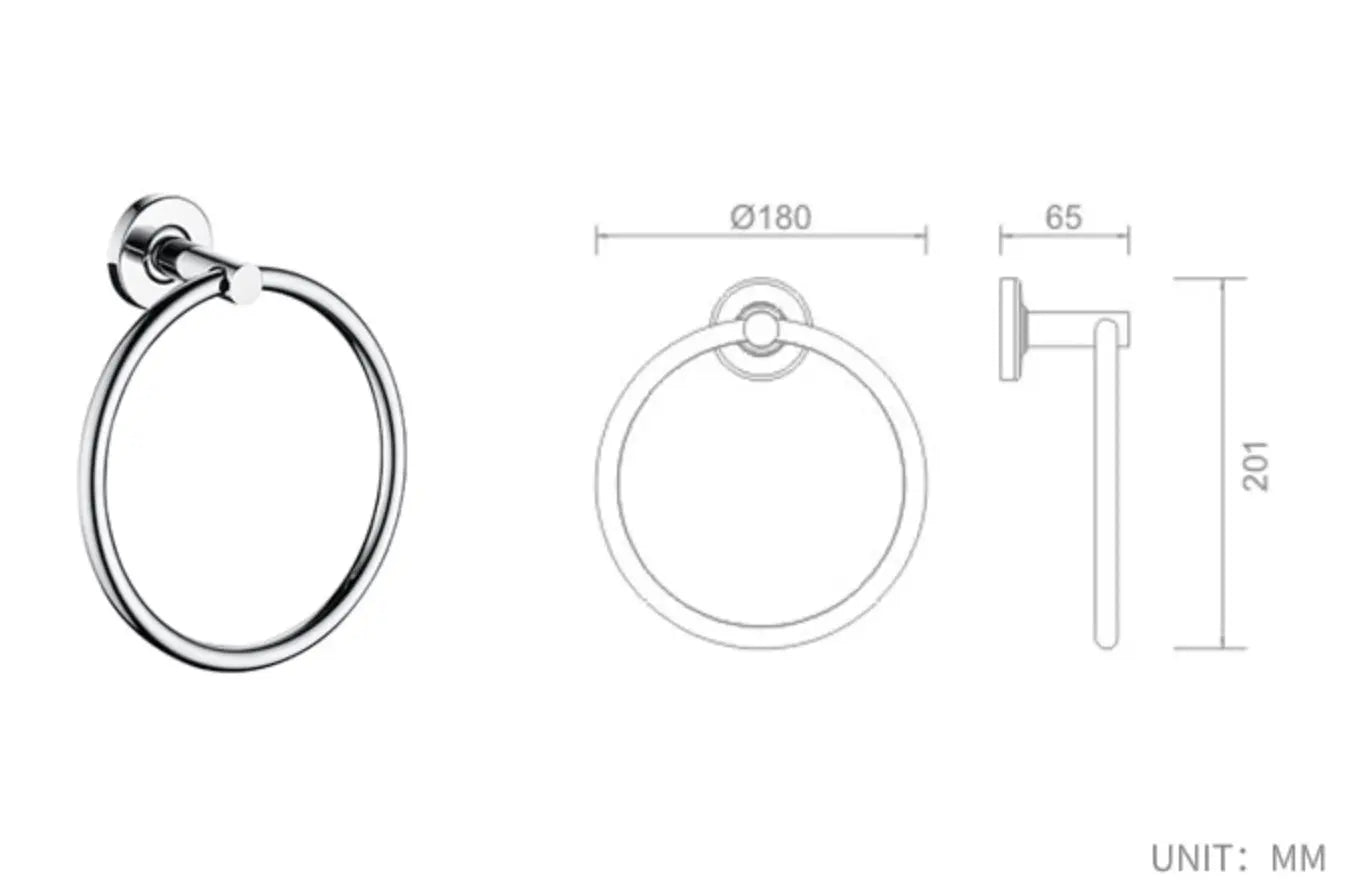 SaniSupreme Handdoekring Yosemite chroom