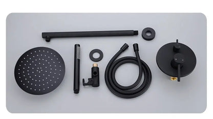 SaniSupreme Inbouw Doucheset Brugge 10 inch 25cm Regendouche rond 2 - weg zwart