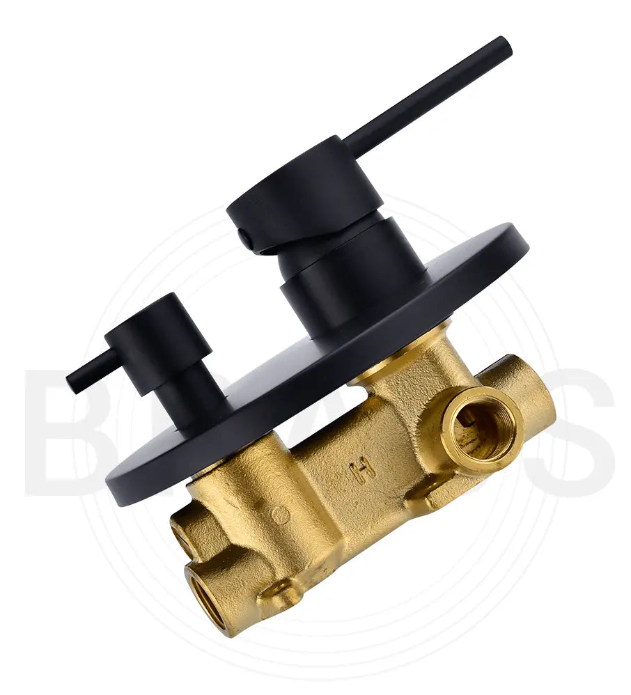 SaniSupreme Inbouw Doucheset Brugge 10 inch 25cm Regendouche rond 2 - weg zwart