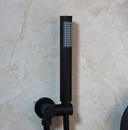 SaniSupreme Inbouw Doucheset Brugge 10 inch 25cm Regendouche rond 2 - weg zwart