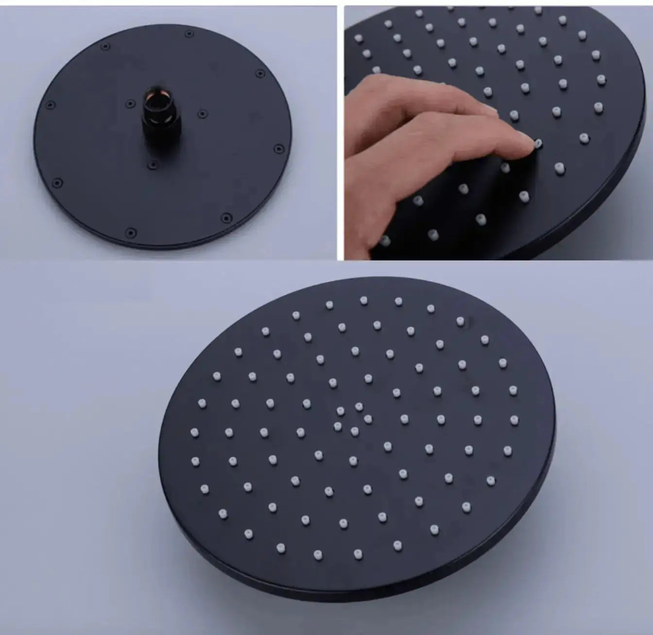 SaniSupreme® Inbouw Doucheset Malaga Blackline Premium Plus 2 weg 16 inch 40 cm regendouche rond - rechthoek mat zwart