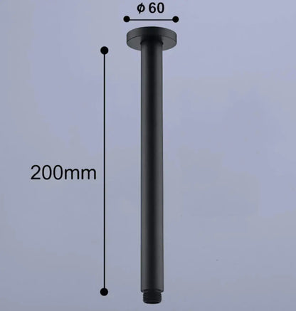 SaniSupreme® Inbouw Doucheset Malaga Blackline Premium Plus 2 weg 16 inch 40 cm regendouche rond - rechthoek mat zwart