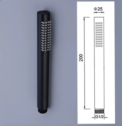 SaniSupreme® Inbouw Doucheset Malaga Blackline Premium Plus 2 weg 16 inch 40 cm regendouche rond - rechthoek mat zwart