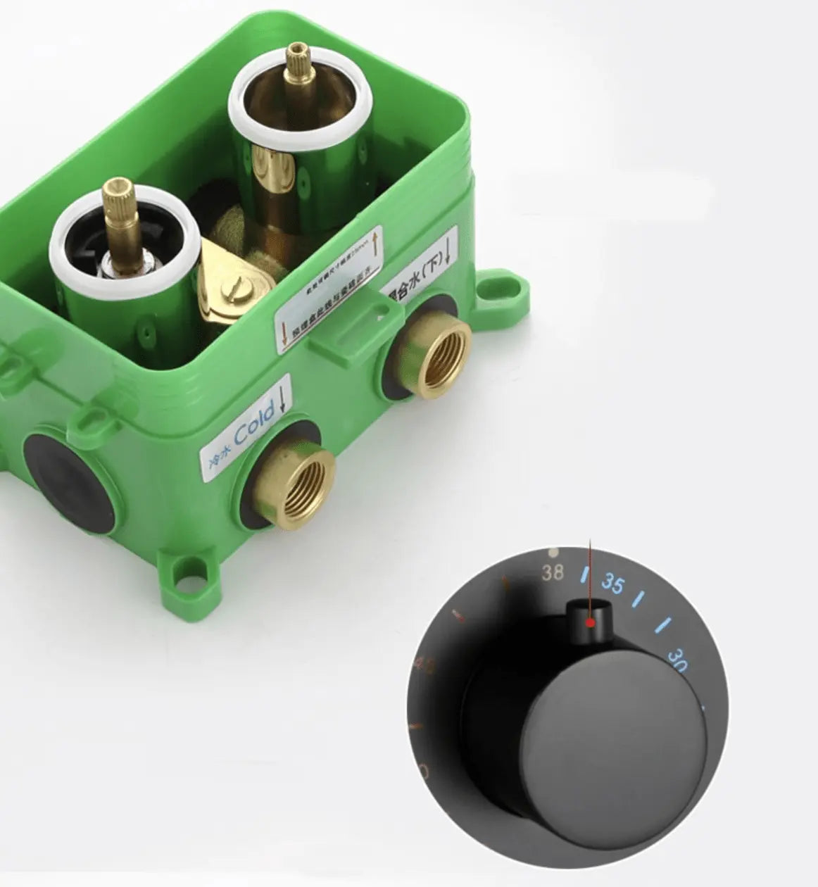 SaniSupreme® Inbouw Doucheset Washington Premium 2 weg 8 inch regendouche rond - rechthoek mat zwart