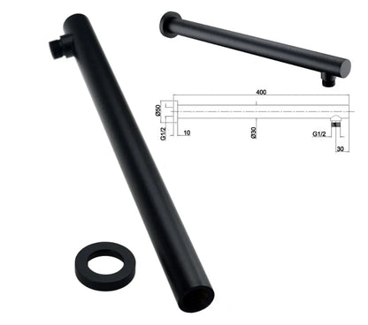 SaniSupreme® Inbouw Doucheset Washington Premium 2 weg Doucheset 10 inch regendouche rond mat zwart