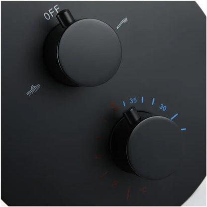 SaniSupreme® Inbouw Doucheset Washington Premium 2 weg Doucheset 12 inch regendouche rond mat zwart