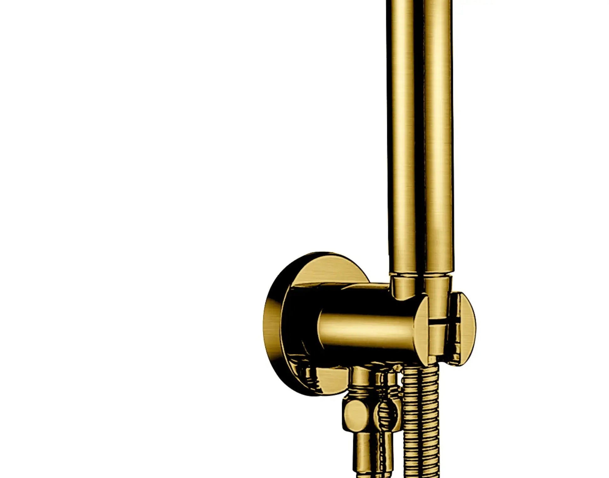 SaniSupreme Inbouw Regendouche Set Aloni met Handdouche en Wanduitloop Geborsteld Goud