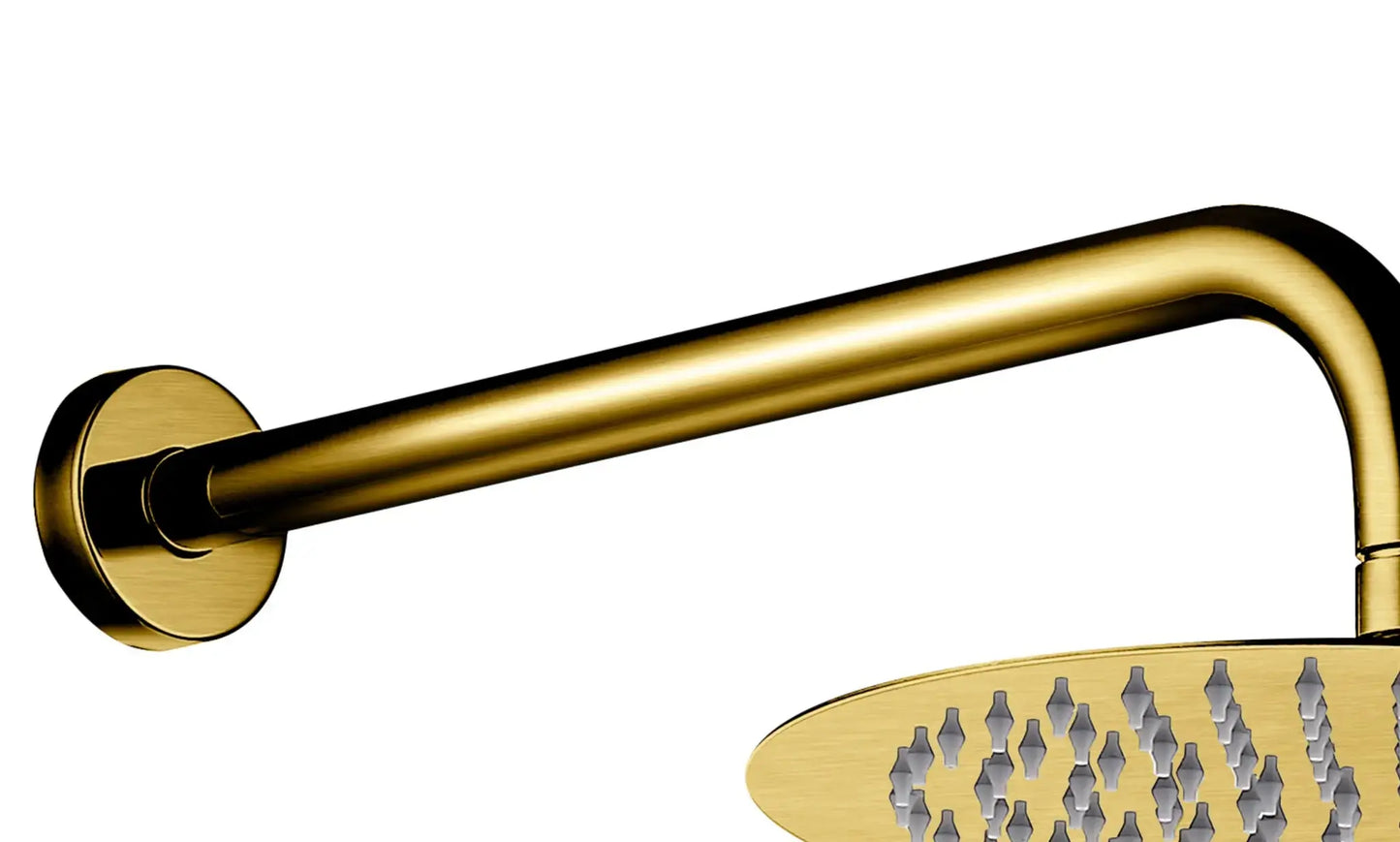 SaniSupreme Inbouw Regendouche Set Aloni met Handdouche en Wanduitloop Geborsteld Goud