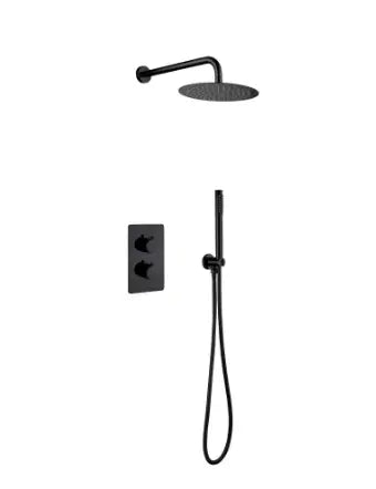 SaniSupreme Inbouw Regendouche Set Creavit Aloni met Handdouche en Wanduitloop Mat Zwart