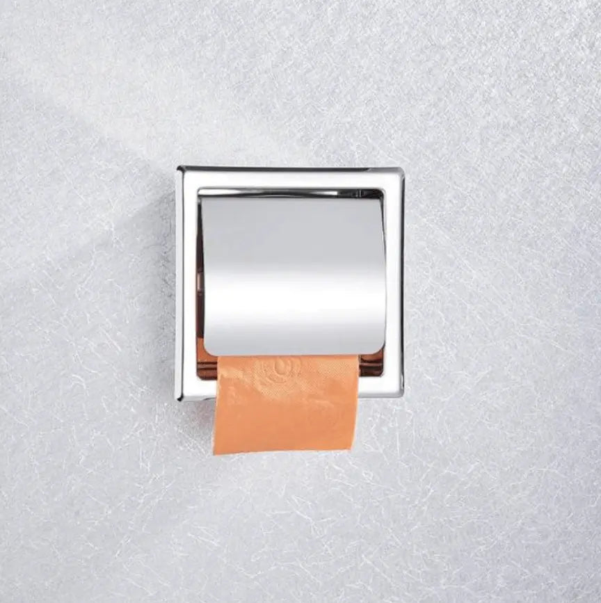 SaniSupreme Inbouw toiletrolhouder enkel chroom