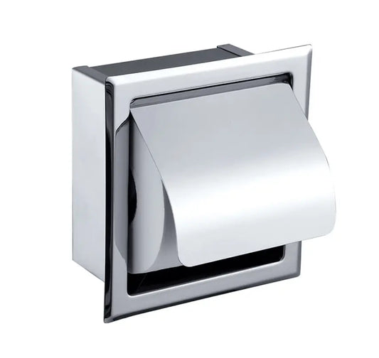 SaniSupreme Inbouw toiletrolhouder enkel chroom