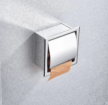 SaniSupreme Inbouw toiletrolhouder enkel chroom