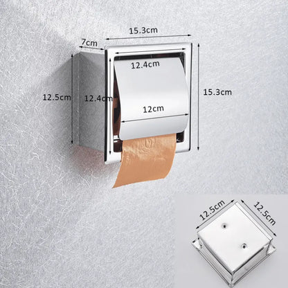 SaniSupreme Inbouw toiletrolhouder enkel chroom