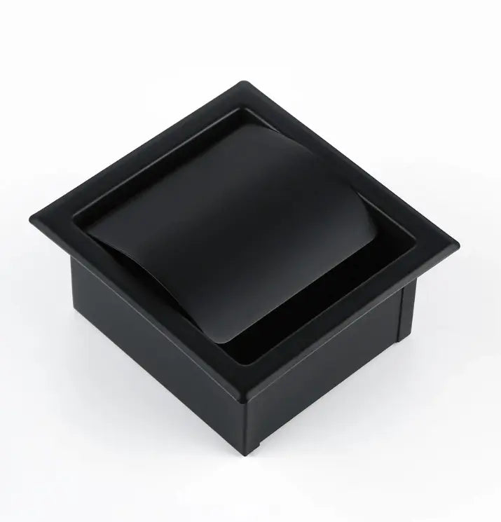 SaniSupreme Inbouw toiletrolhouder enkel mat zwart