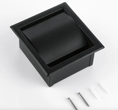 SaniSupreme Inbouw toiletrolhouder enkel mat zwart