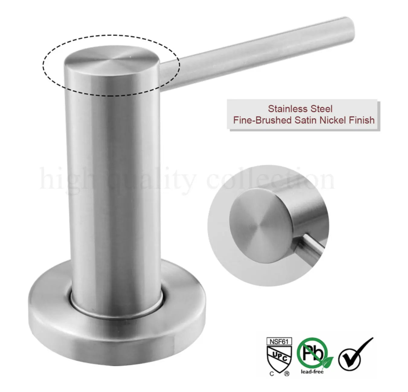 SaniSupreme® inbouw zeepdispenser messing RVS