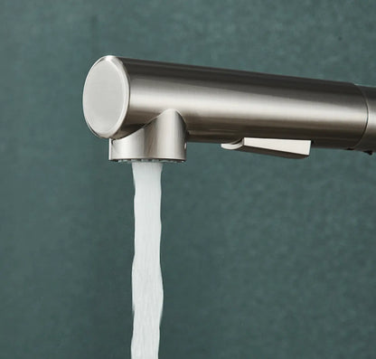 SaniSupreme Keukenmengkraan Aveiro Waterbesparend Uittrekbare Handdouche Brush Zilver