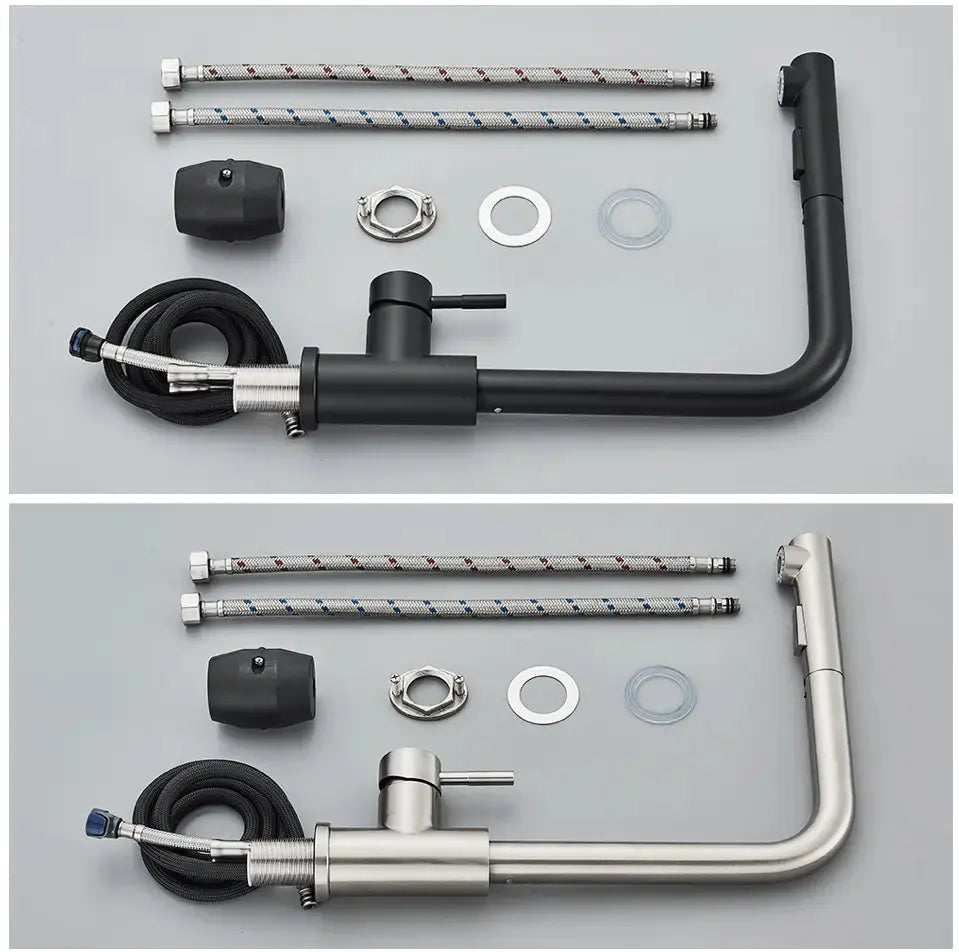 SaniSupreme Keukenmengkraan Aveiro Waterbesparend Uittrekbare Handdouche Goud Brush