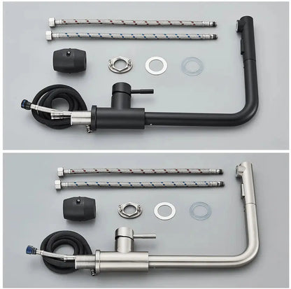 SaniSupreme Keukenmengkraan Aveiro Waterbesparend Uittrekbare Handdouche Goud Brush