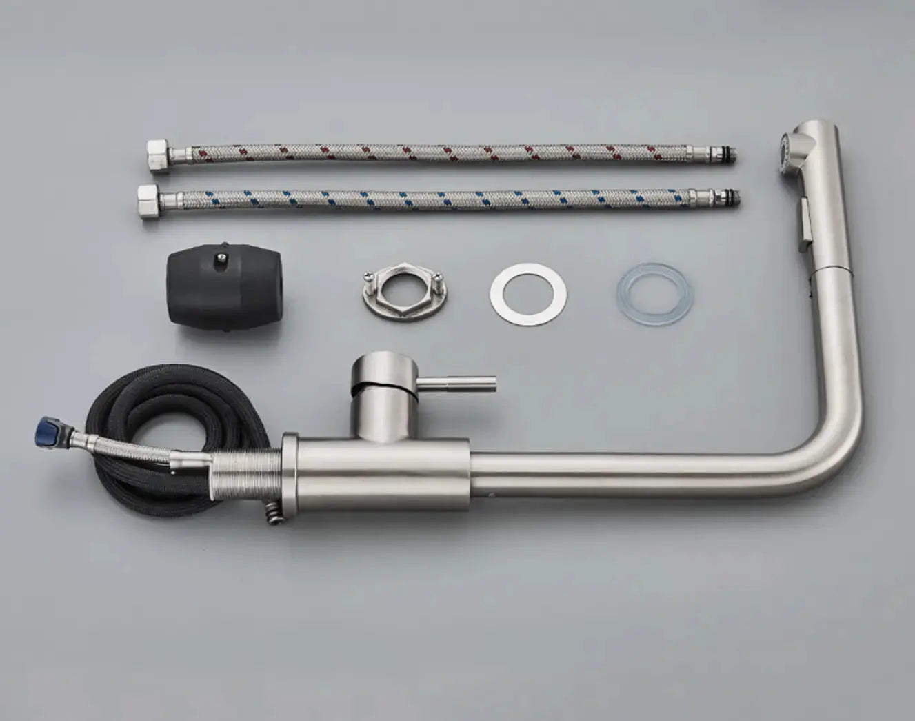 SaniSupreme Keukenmengkraan Aveiro Waterbesparend Uittrekbare Handdouche Goud Brush