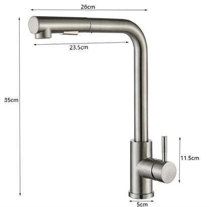 SaniSupreme Keukenmengkraan Aveiro Waterbesparend Uittrekbare Handdouche Goud Brush