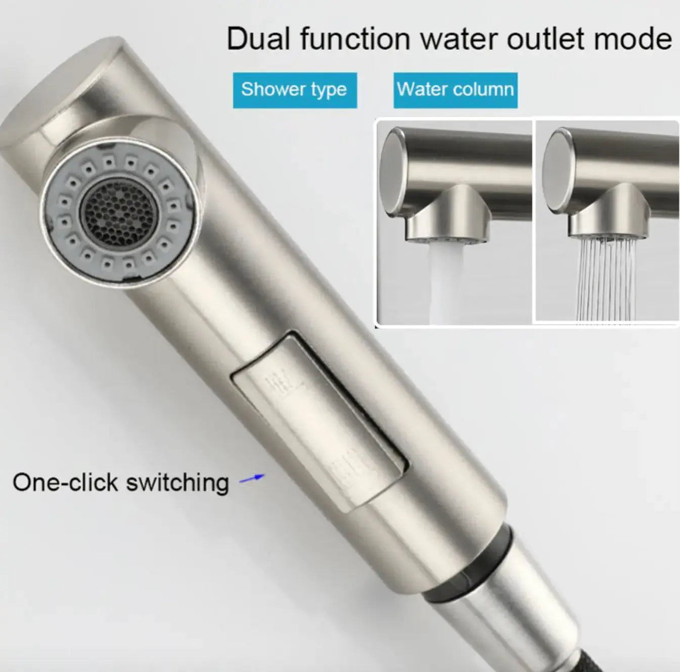 SaniSupreme Keukenmengkraan Aveiro Waterbesparend Uittrekbare Handdouche Goud Brush