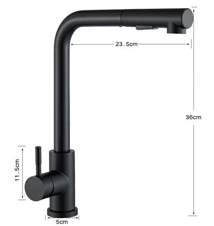 SaniSupreme Keukenmengkraan Aveiro Waterbesparend Uittrekbare Handdouche Zwart