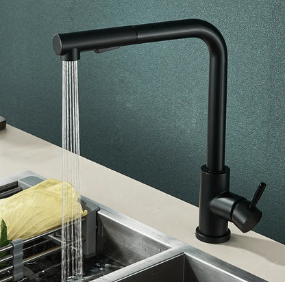 SaniSupreme Keukenmengkraan Aveiro Waterbesparend Uittrekbare Handdouche Zwart