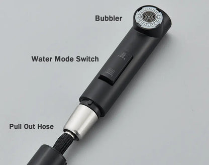 SaniSupreme Keukenmengkraan Aveiro Waterbesparend Uittrekbare Handdouche Zwart