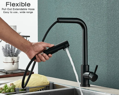 SaniSupreme Keukenmengkraan Aveiro Waterbesparend Uittrekbare Handdouche Zwart