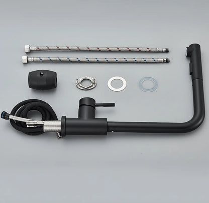 SaniSupreme Keukenmengkraan Aveiro Waterbesparend Uittrekbare Handdouche Zwart