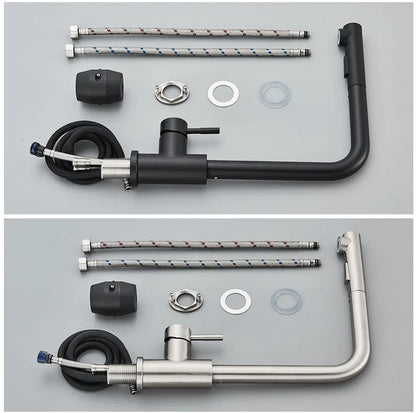 SaniSupreme Keukenmengkraan Aveiro Waterbesparend Uittrekbare Handdouche Zwart