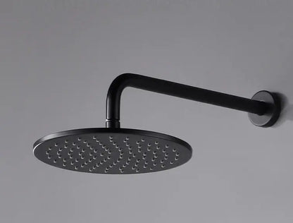 SaniSupreme Losse Douche arm, Wandarm mat zwart, rond, 40 cm. lang met rozet